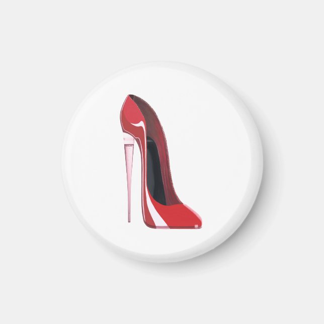 Roter Stiletto-Schuh-Magnet für Champagner-Ferse Magnet (Vorne)