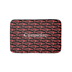 Roter Störenschwimmer Badematte