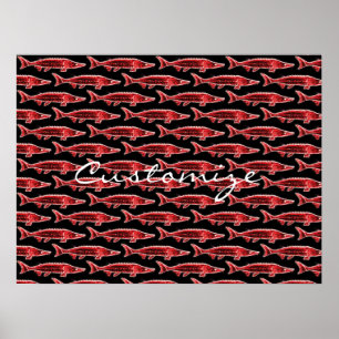 Roter Störenschwimmer Poster