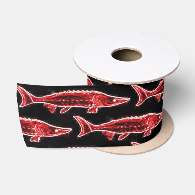 Roter Störenschwimmer Satinband (Spule)