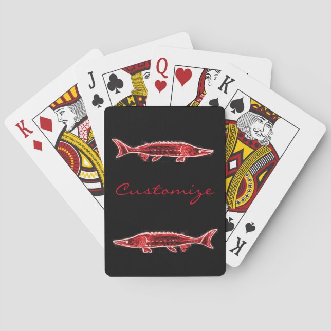 Roter Störenschwimmer Spielkarten (Rückseite)