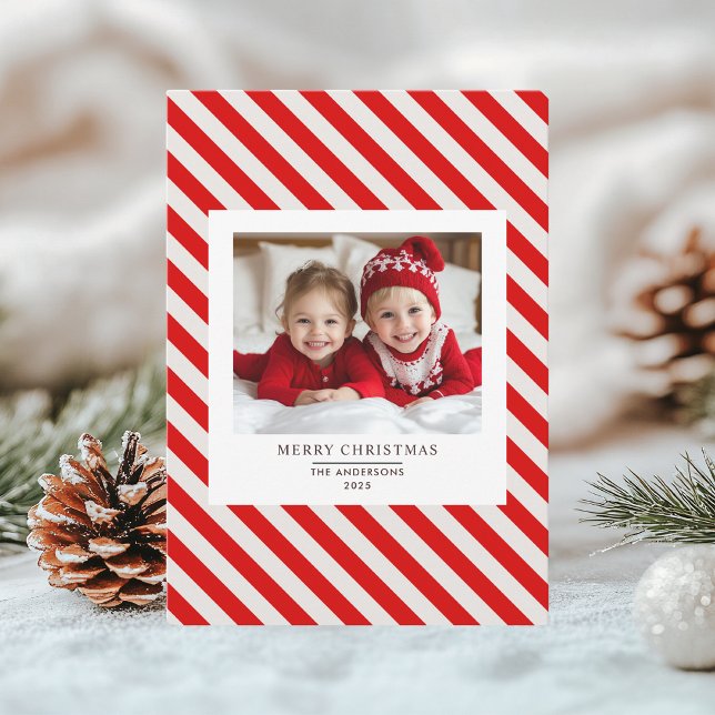 "Roter Streifen mit Foto Frohe Weihnachten und Nam Einladung (Von Creator hochgeladen)