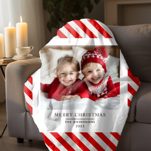 "Roter Streifen mit Foto Frohe Weihnachten und Nam Sherpadecke