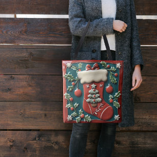 Roter Strumpf Weihnachten Tasche
