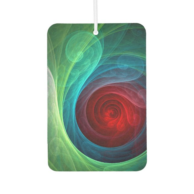 Roter Sturm Floral Modernes Abstraktes Kunstfarbmu Autolufterfrischer (Vorderseite)