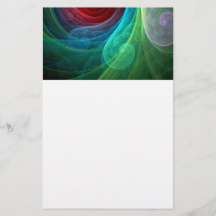 Roter Sturm Floral Modernes Abstraktes Kunstfarbmu Briefpapier