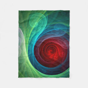 Roter Sturm Floral Modernes Abstraktes Kunstfarbmu Fleecedecke