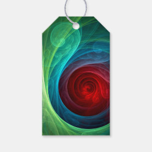 Roter Sturm Floral Modernes Abstraktes Kunstfarbmu Geschenkanhänger