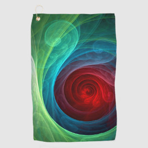 Roter Sturm Floral Modernes Abstraktes Kunstfarbmu Golfhandtuch
