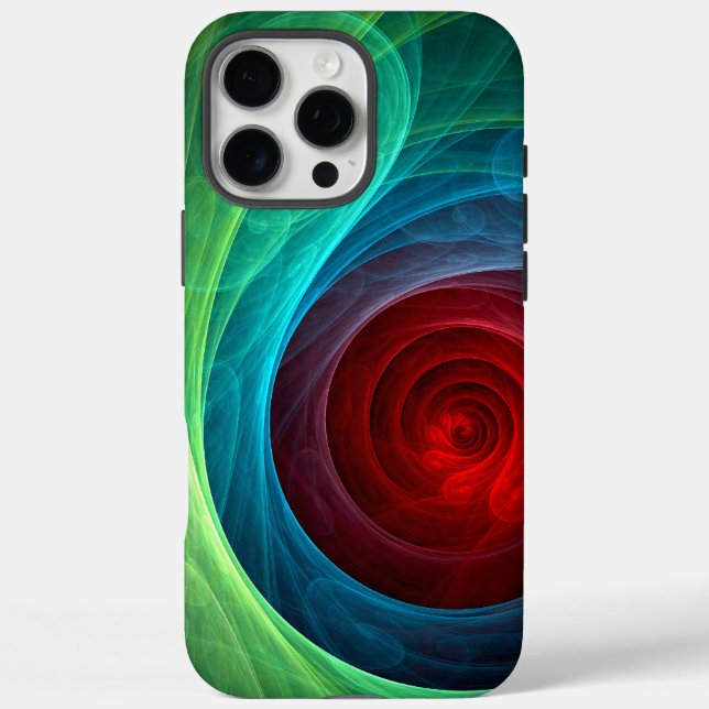 Roter Sturm Floral Modernes Abstraktes Kunstfarbmu iPhone 16 Pro Max Hülle (Rückseite)