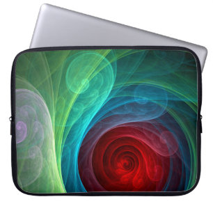 Roter Sturm Floral Modernes Abstraktes Kunstfarbmu Laptopschutzhülle