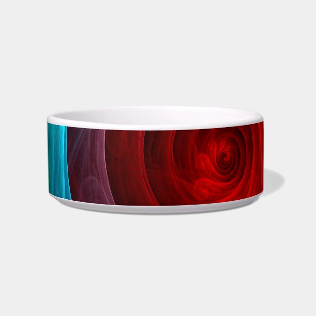 Roter Sturm Floral Modernes Abstraktes Kunstfarbmu Napf (Vorderseite)