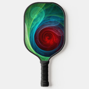 Roter Sturm Floral Modernes Abstraktes Kunstfarbmu Pickleball Schläger
