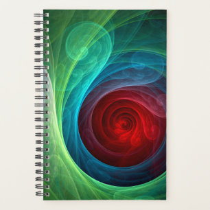 Roter Sturm Floral Modernes Abstraktes Kunstfarbmu Planer