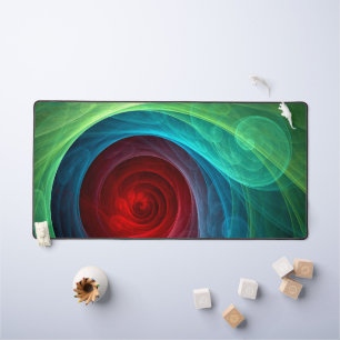 Roter Sturm Floral Modernes Abstraktes Kunstfarbmu Schreibtischunterlage