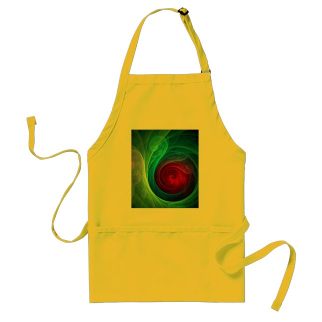 Roter Sturm Floral Modernes Abstraktes Kunstfarbmu Schürze (Vorne)