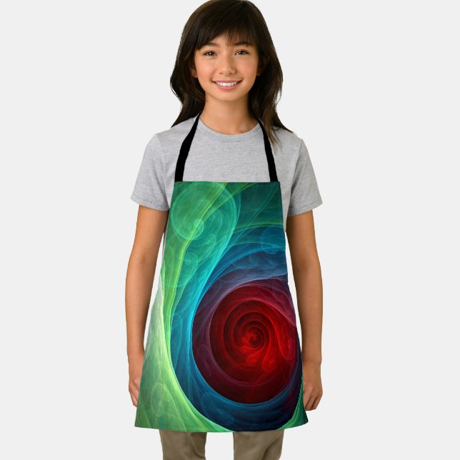 Roter Sturm Floral Modernes Abstraktes Kunstfarbmu Schürze (Insitu)