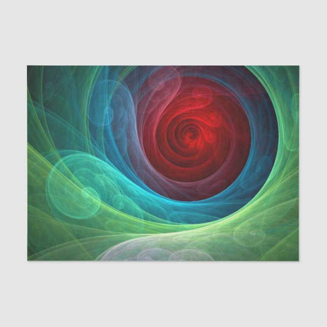 Roter Sturm Floral Modernes Abstraktes Kunstfarbmu Seidenpapier (Vorderseite)