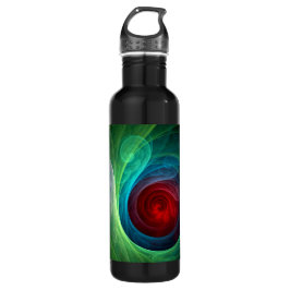 Roter Sturm Floral Modernes Abstraktes Kunstfarbmu Trinkflasche