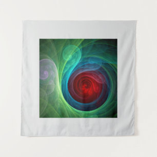 Roter Sturm Floral Modernes Abstraktes Kunstfarbmu Wandteppich