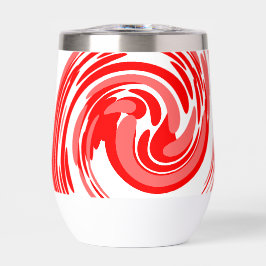 Roter Swirl auf Wasserflasche