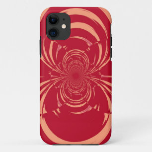 Roter Swirl Retro Art Déco Case-Mate iPhone Hülle