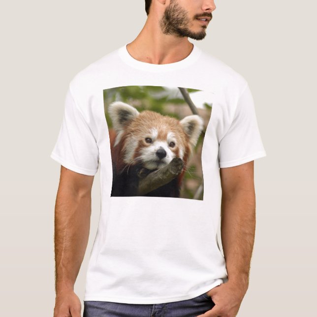 Roter T - Shirt Panda-014 (Vorderseite)