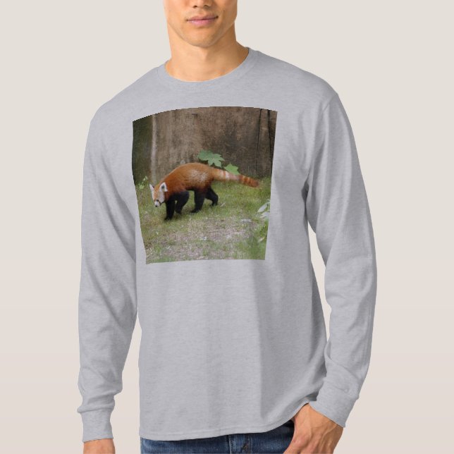 Roter T - Shirt Panda-042 (Vorderseite)