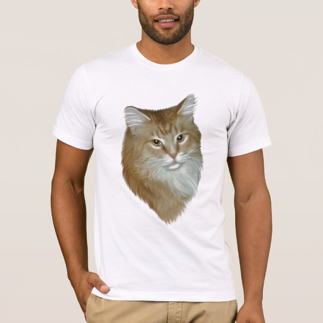 Roter Tabby-Maine-Waschbär T-Shirt (Vorderseite)