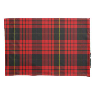 Roter Tartan-kariertes Land-Weihnachten Kissenbezug