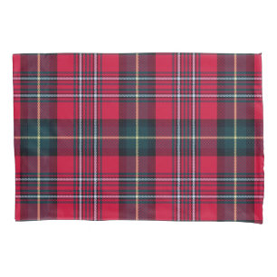 Roter Tartan Kissenbezug