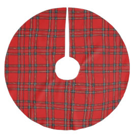Roter Tartan - Weihnachtsbaum-Rock Polyester Weihnachtsbaumdecke