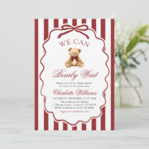 Roter Teddybär Wir können es kaum erwarten Baby Sh