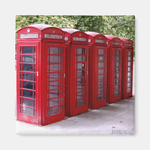 roter Telefonmagnet Magnet