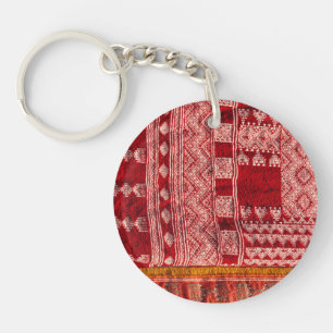 roter Teppich auf dem Markt Schlüsselanhänger