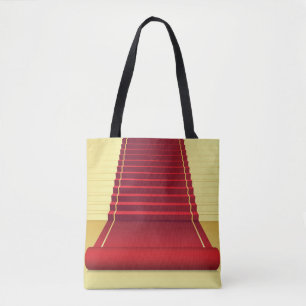 Roter Teppichboden Eleganz: Vintager Hintergrund. Tasche