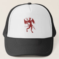 Roter Teufel, Luzifer, Diablo, Satin, Gehhaltung