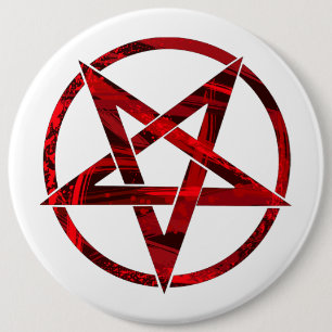 Roter Teufel-Pentagramm Button