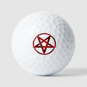 Roter Teufel-Pentagramm Golfball