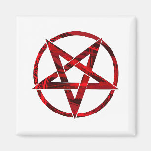 Roter Teufel-Pentagramm Magnet