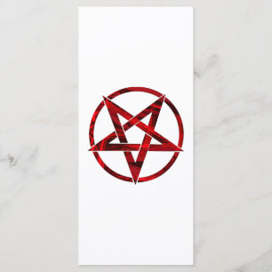Roter Teufel-Pentagramm Menükarte