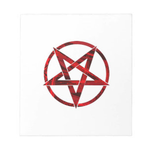 Roter Teufel-Pentagramm Notizblock
