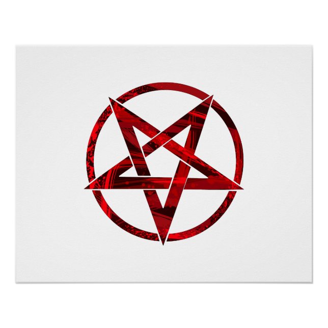 Roter Teufel-Pentagramm Poster (Vorderseite)