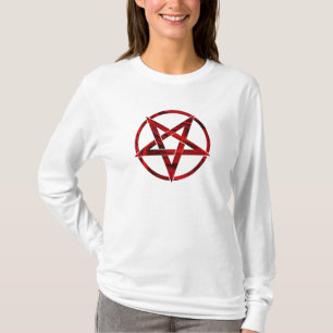 Roter Teufel-Pentagramm T-Shirt