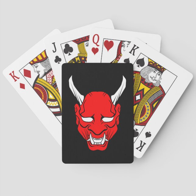 Roter Teufel spielt Karten Spielkarten (Rückseite)