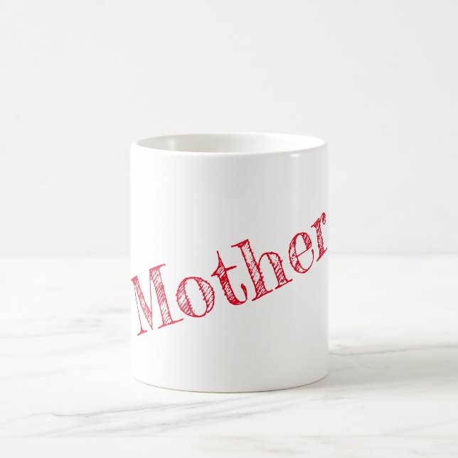Roter Text Kaffeetasse (Mittel)