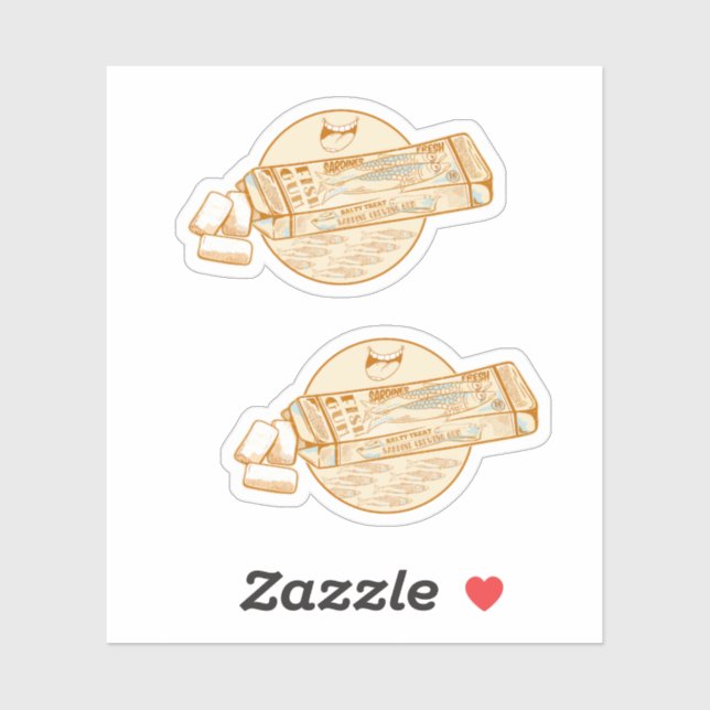 Roter Thun Aufkleber (Blatt)