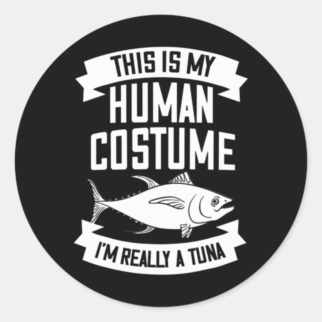 Roter Thunfisch Roter Thun Runder Aufkleber (Vorderseite)