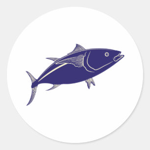 Roter Thunfisch Runder Aufkleber