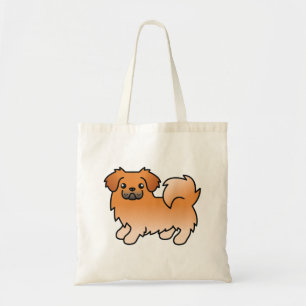 Roter tibetischer Spanier Niedlicher Cartoon Dog Tragetasche
